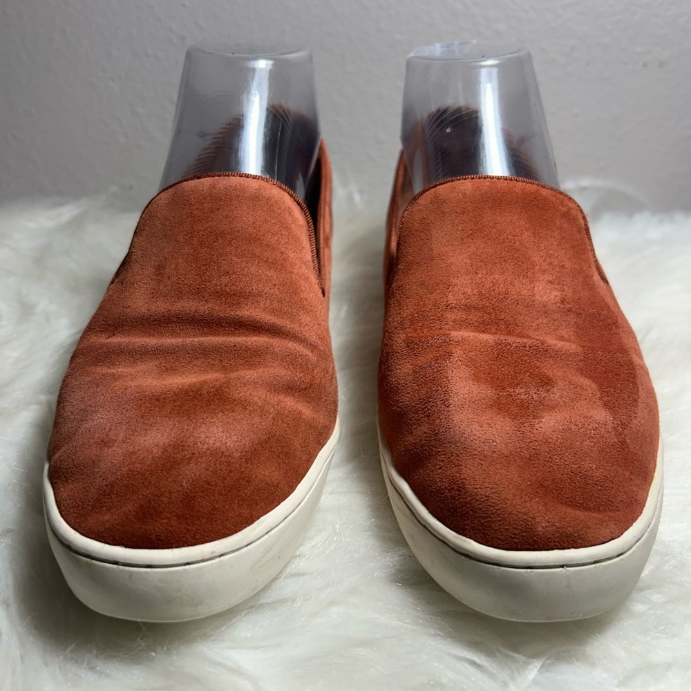 Birdies The Swift Slip-On Sneaker Suede Leather Flats Nutmeg Orange Size - Picture 5 of 9